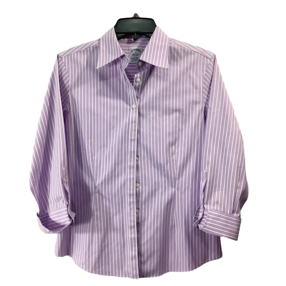 BROOKS BROTHERS 4 Pinstriped Button Up💜